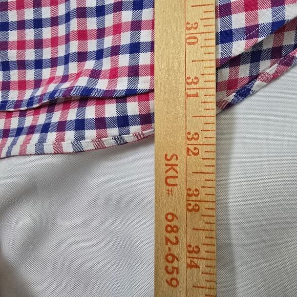 Ralph Lauren Blue Red White Gingham Old Money Patriotic Oxford Classic Shirt XLT - Picture 8 of 11